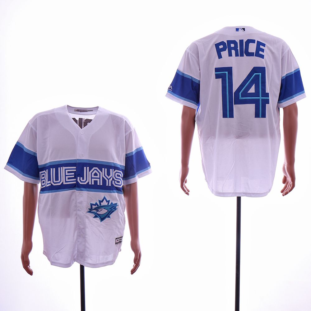 Men Toronto Blue Jays #14 Price White Game MLB Jerseys